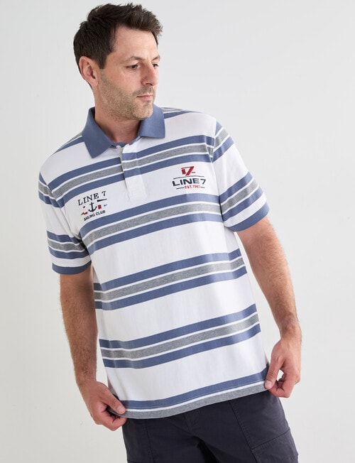 Line 7 Atlas Short Sleeve Polo Shirt, White product photo View 05 L