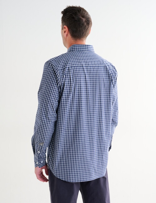 Line 7 Gavin Long Sleeve Shirt, Navy product photo View 02 L
