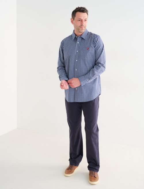 Line 7 Gavin Long Sleeve Shirt, Navy product photo View 03 L