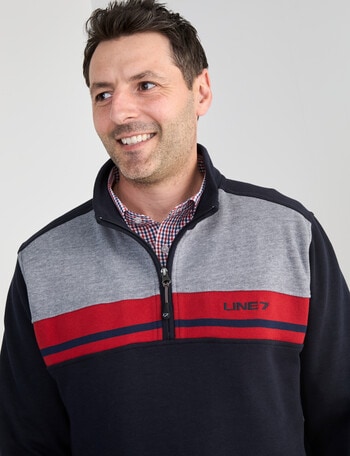 Line 7 Dawson 1/4 Zip Fleece Jumper, Navy product photo