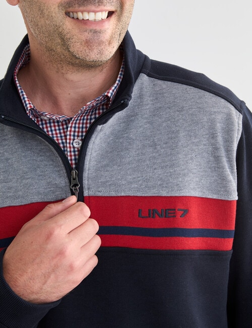 Line 7 Dawson 1/4 Zip Fleece Jumper, Navy product photo View 04 L