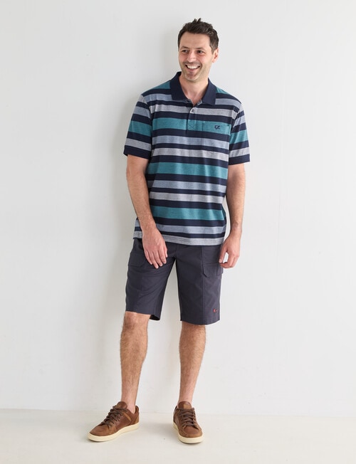Line 7 Tyler Short Sleeve Polo Shirt, Navy product photo View 03 L