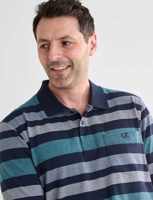 Line 7 Tyler Short Sleeve Polo Shirt, Navy product photo View 04 L