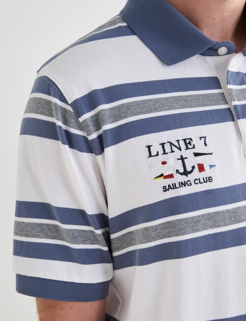 Line 7 Atlas Short Sleeve Polo Shirt, White product photo View 06 L