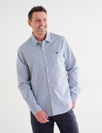 Line 7 Charlie Long Sleeve Shirt, White product photo