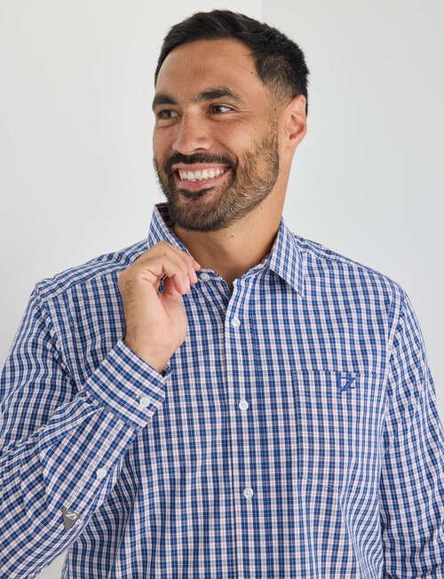 Line 7 Ivan Long Sleeve Shirt, Navy product photo