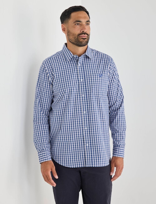 Line 7 Ivan Long Sleeve Shirt, Navy product photo View 05 L
