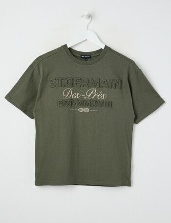 No Issue St Germain Deboss Short Sleeve Tee, Khaki product photo