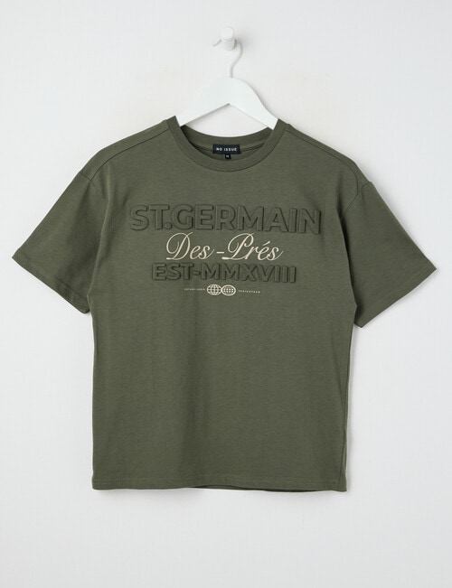 No Issue St Germain Deboss Short Sleeve Tee, Khaki product photo