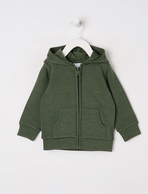 Teeny Weeny Merino Hoodie, Sea Kelp product photo