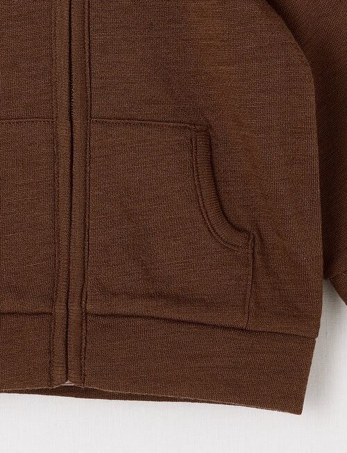 Teeny Weeny Merino Hoodie, Sepia product photo View 03 L