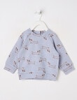Teeny Weeny Dog Merino Sweatshirt, Moonstone Blue product photo