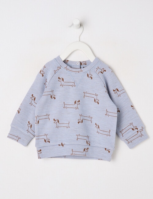 Teeny Weeny Dog Merino Sweatshirt, Moonstone Blue product photo