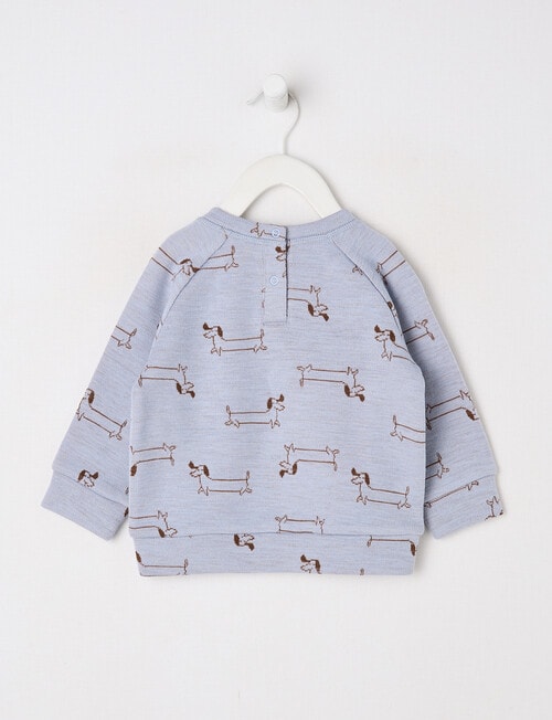 Teeny Weeny Dog Merino Sweatshirt, Moonstone Blue product photo View 02 L