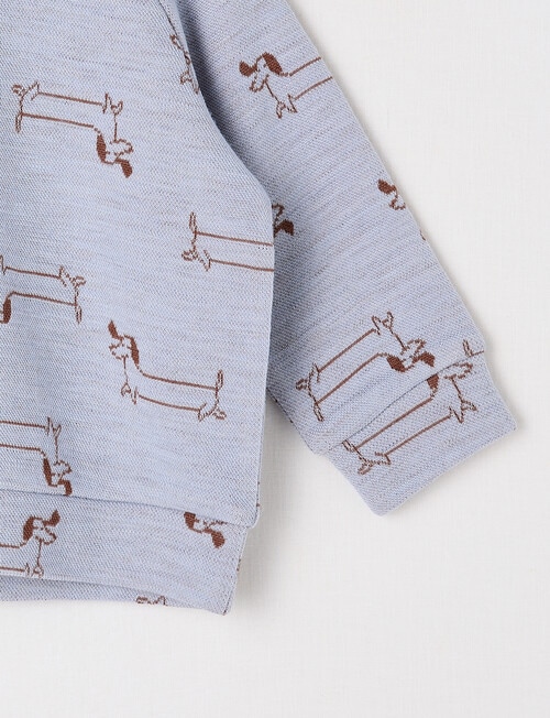 Teeny Weeny Dog Merino Sweatshirt, Moonstone Blue product photo View 03 L