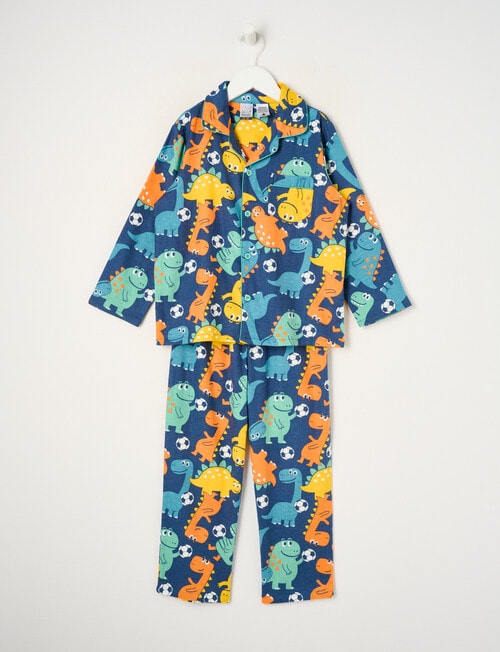 Sleep Mode Dino Skills Flannel PJ Set, Multicoloured, 2-8 product photo