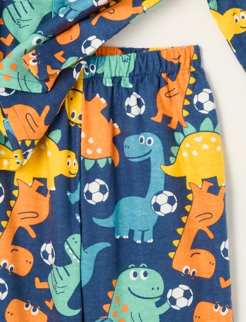 Sleep Mode Dino Skills Flannel PJ Set, Multicoloured, 2-8 product photo View 03 L