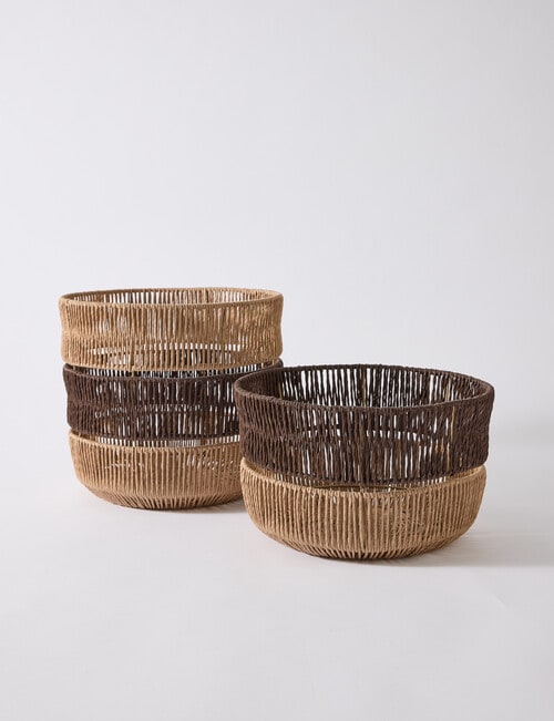 M&Co Duo Tone Basket, 30cm product photo View 05 L