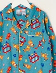 Sleep Mode Rescue Team Flannel PJ Set, Blue, 2-8 product photo View 02 S