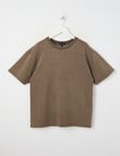No Issue Acid Wash Short Sleeve Tee, Mocha product photo