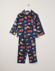 Sleep Mode Emergency Flannel PJ Set, Dark Blue, 2-8 product photo