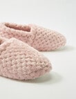 Whistle Sleep Basket Weave Luxe Slipper, Pink product photo View 03 S