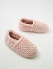 Whistle Sleep Basket Weave Luxe Slipper, Pink product photo