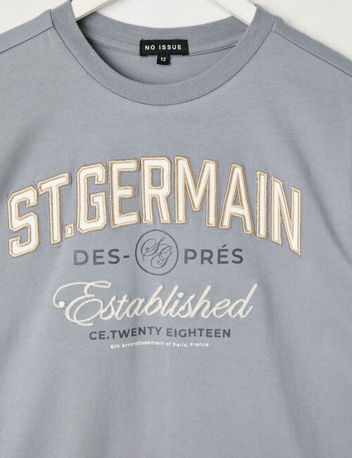 No Issue Appliqued Short Sleeve Tee, Fog product photo View 02 L