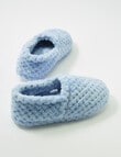 Whistle Sleep Basket Weave Luxe Slipper, Blue product photo View 02 S