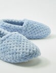 Whistle Sleep Basket Weave Luxe Slipper, Blue product photo View 03 S