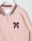 Teeny Weeny Merino Fashion Bomber Jacket, Pink product photo View 02 S