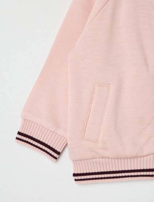 Teeny Weeny Merino Fashion Bomber Jacket, Pink product photo View 03 L