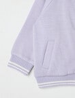 Teeny Weeny Merino Fashion Bomber Jacket, Lilac product photo View 03 S