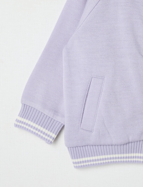 Teeny Weeny Merino Fashion Bomber Jacket, Lilac product photo View 03 L