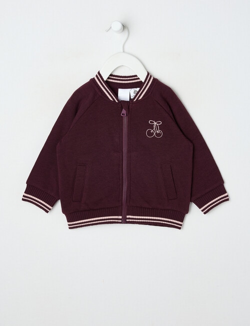 Teeny Weeny Merino Fashion Bomber Jacket, Cherry product photo