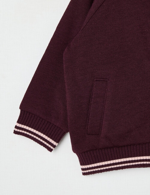 Teeny Weeny Merino Fashion Bomber Jacket, Cherry product photo View 03 L
