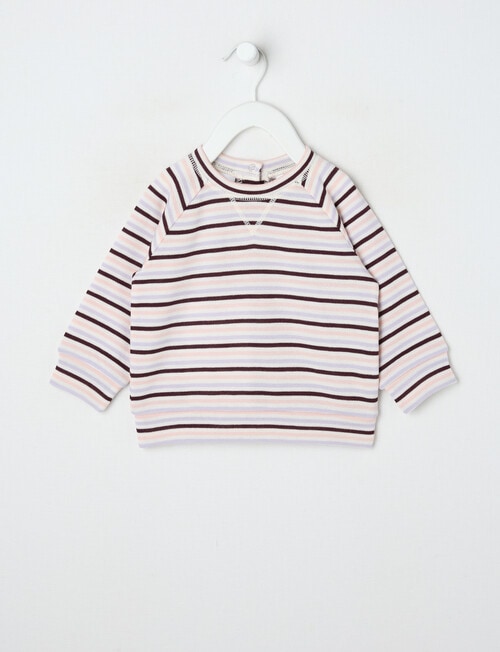 Teeny Weeny Merino Fashion Stripe Sweatshirt, Multi product photo