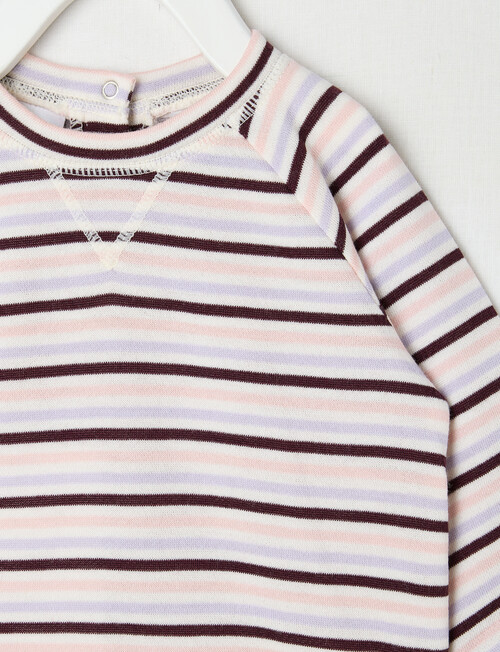 Teeny Weeny Merino Fashion Stripe Sweatshirt, Multi product photo View 03 L