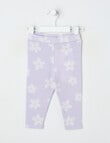 Teeny Weeny Merino Fashion Flower Legging, Lilac product photo