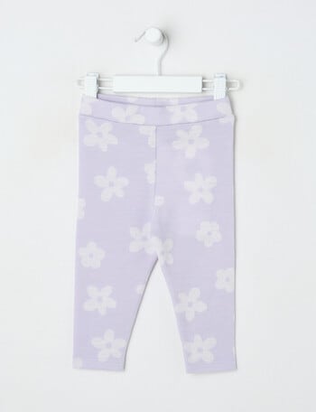 Teeny Weeny Merino Fashion Flower Legging, Lilac product photo