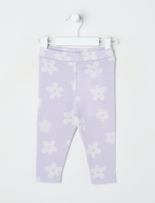 Teeny Weeny Merino Fashion Flower Legging, Lilac product photo