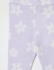 Teeny Weeny Merino Fashion Flower Legging, Lilac product photo View 02 S