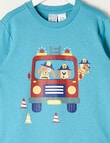 Sleep Mode Rescue Team Knit & Flannel PJ Set, Blue, 2-8 product photo View 02 S
