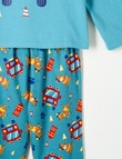 Sleep Mode Rescue Team Knit & Flannel PJ Set, Blue, 2-8 product photo View 03 S