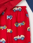 Sleep Mode Race Champ Knit Flannel PJ Set, Red, 2-8 product photo View 03 S