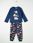 Sleep Mode Emergency Knit & Flannel PJ Set, Dark Blue, 2-8 product photo