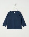 Teeny Weeny Rib Essentials Long-Sleeve Tee, Navy product photo