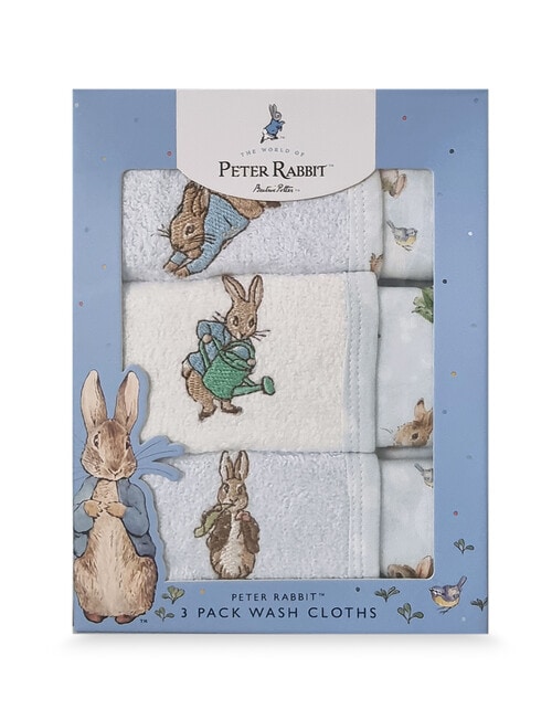 Peter Rabbit Peter & Benjamin Face Washers, 3-Pack product photo