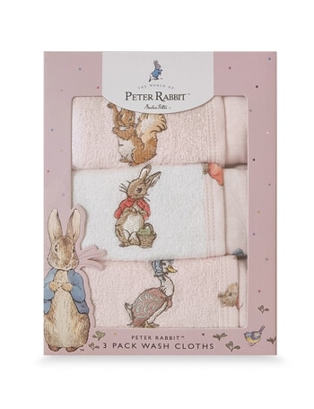 Peter Rabbit Flopsy & Cottontail Face Washers, 3-Pack product photo