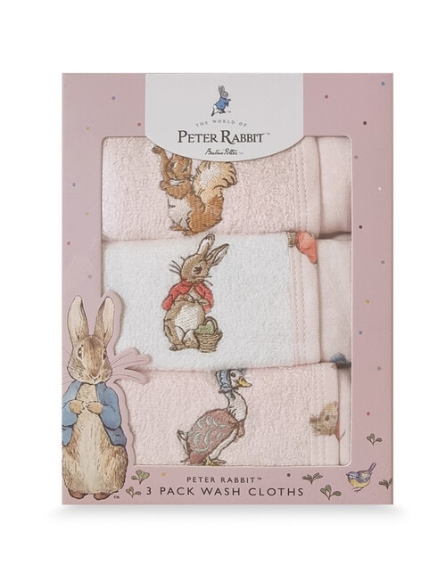 Peter Rabbit Flopsy & Cottontail Face Washers, 3-Pack product photo